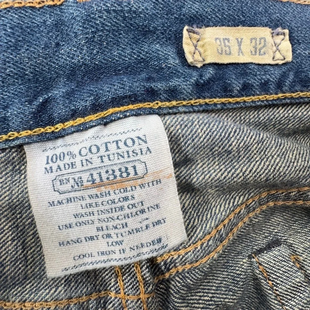 Polo Ralph Lauren Mens Bootcut Jeans Blue Button Fly 35x32 Cruise